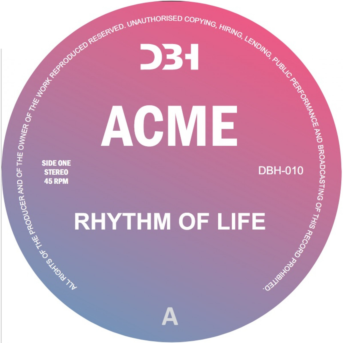 ACME — Rhythm Of Life — Copertina