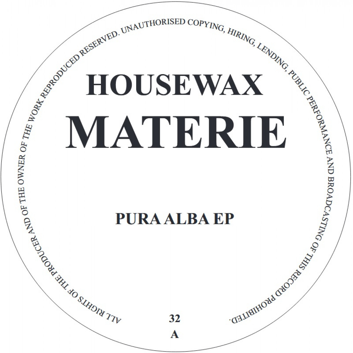 Materie — Pura Alba EP — Copertina
