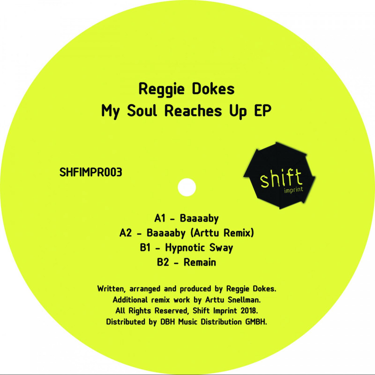 Reggie Dokes — My Soul reaches Up EP (incl. Arttu RMX) — Copertina