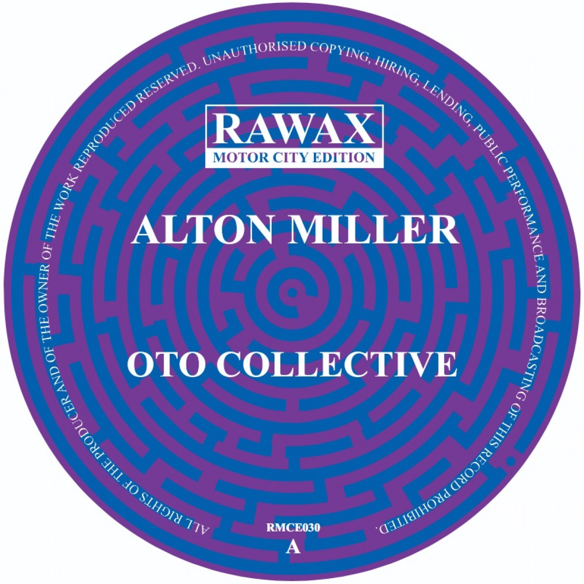 Alton Miller — Oto Collective — Copertina