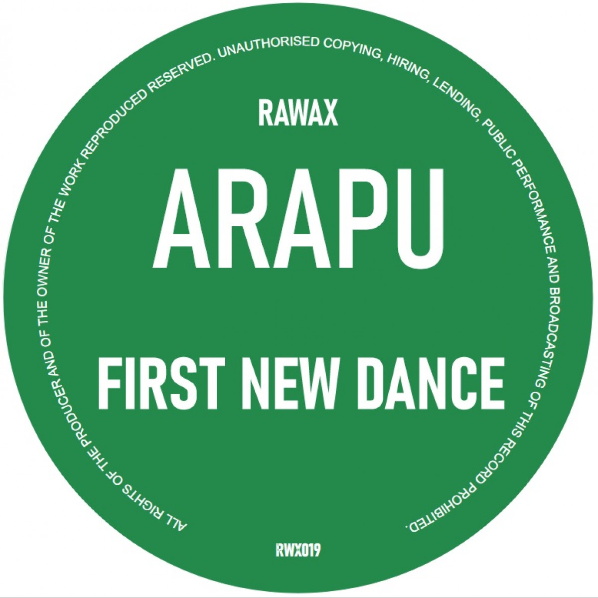 ARAPU — First New Dance — Copertina